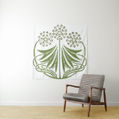 ヴィンテージイラストレーション-抽象芸術アールヌーボーボーティ タペストリー (インサイチュ)