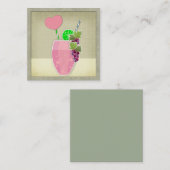 ヴィンテージイラストレーション、果実 スクエア名刺 (正面/裏面)