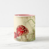 ヴィンテージイラストレーション-自然インスパイア- ツートーンマグカップ (中央)