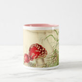 ヴィンテージイラストレーション-自然インスパイア- ツートーンマグカップ (中央)