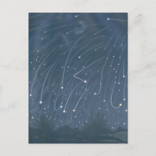 ヴィンテージイラストレーション「11月流星」 ポストカード (正面)