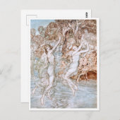 ヴィンテージイラストレーションbyアーサー・ラッカム・ウォーター・ニンフ ポストカード (正面/裏面)