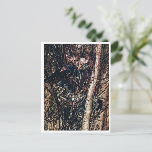 ヴィンテージイラストレーションbyアーサー・ラッカム・ウンジン ポストカード (スタンド正面)