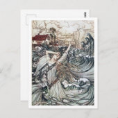 ヴィンテージイラストレーションbyアーサー・ラッカム・ウンジン ポストカード (正面/裏面)