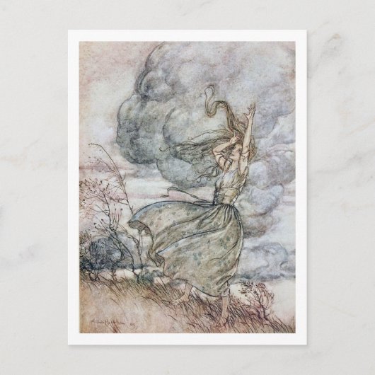 ヴィンテージイラストレーションbyアーサー・ラッカム・ウンジン ポストカード (正面)