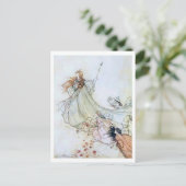 ヴィンテージイラストレーションbyアーサー・ラッカム・ティターニア ポストカード (スタンド正面)