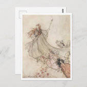 ヴィンテージイラストレーションbyアーサー・ラッカム・ティターニア ポストカード (正面/裏面)