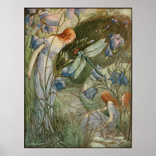 ヴィンテージイラストレーションbyフランクC. Pape ポスター (正面)