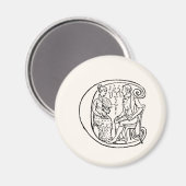 ヴィンテージイラストレーションc マグネット (正面/裏面)