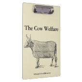 ヴィンテージイラストレーションCow Fufficity Clipboard クリップボード (右)