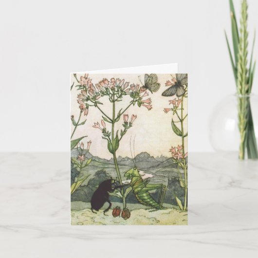 ヴィンテージイラストレーションElse Wenz-Vietorポスター カード (正面)