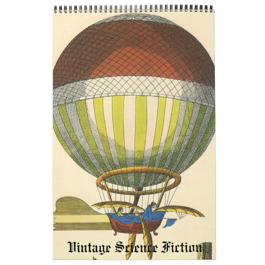 ヴィンテージイラストレーションSF未来的 カレンダー (カバー)