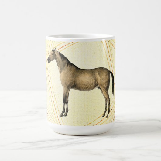 ヴィンテージイラスト馬マグカップ コーヒーマグカップ (中央)