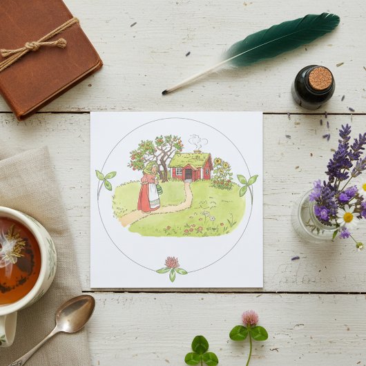 ヴィンテージイラスト エルサ・ベスコーによる小さな老婦人