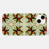 ヴィンテージイラスト ハチドリと花 Case-Mate iPhoneケース (裏面 (横))
