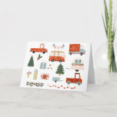 ヴィンテージイラスト メリークリスマス ホリデー カード (正面)