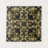 ヴィンテージイラスト。ヴィンテージのシームレスパターンが タペストリー (正面(横))