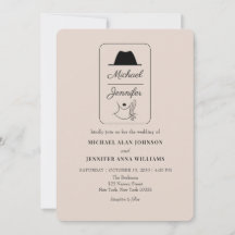 ヴィンテージイラストQRコード ウェディング