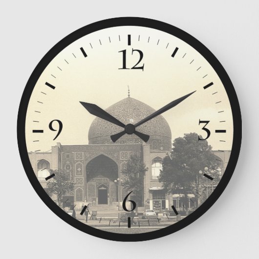 ヴィンテージイランイスファハンシャモスク時計 ラージ壁時計 (正面)