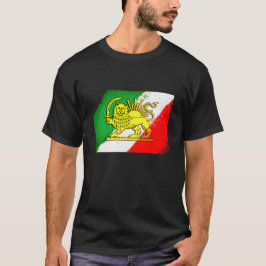 ヴィンテージイラン、ペルシャ国旗とライオン、イランのシャー Tシャツ