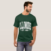 ヴィンテージイリノイTシャツ USA 独立記念日ギフト Tシャツ (正面フル)