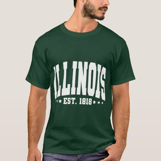 ヴィンテージイリノイTシャツ USA 独立記念日ギフト Tシャツ (正面)