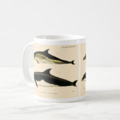 ヴィンテージイルカ、海産動物及び哺乳類 コーヒーマグカップ (正面左)