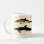 ヴィンテージイルカ、海産動物及び哺乳類 コーヒーマグカップ (左)