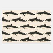 ヴィンテージイルカDelphinus Tursio、海洋哺乳類 ラッピングペーパーシート (正面)