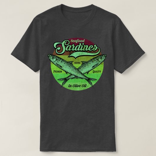 ヴィンテージイワシ Tシャツ (デザイン正面)