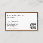 ヴィンテージインクウェル羽キールペンQRコードライター 名刺 (裏面)