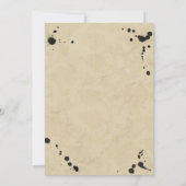 ヴィンテージインクステインモノグラムクレスト婚約パーティ 招待状 (裏面)