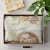 ヴィンテージインクラベルアールデコ分離ティッシュペーパー 薄葉紙 (ギフト)