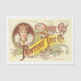 ヴィンテージインクラベルアールデコ分離ティッシュペーパー 薄葉紙