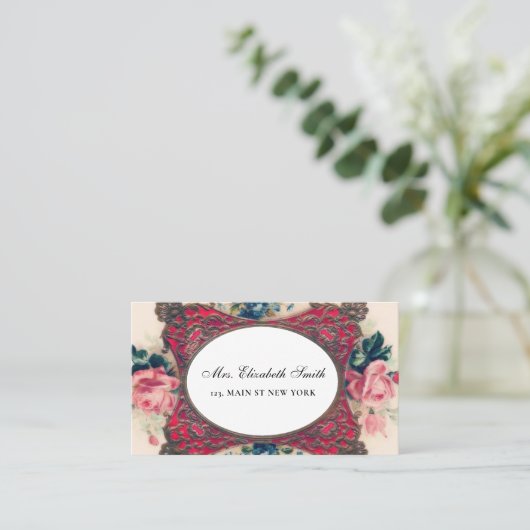 ヴィンテージイングビクトリアンランドフローラ コーリングカード (スタンド正面)