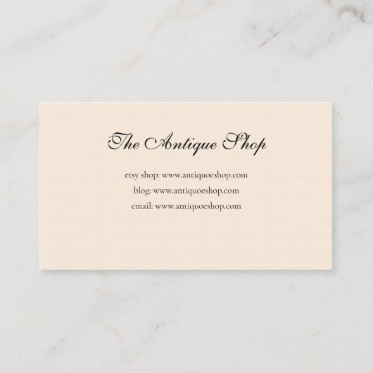 ヴィンテージイングビクトリアンランドフローラ コーリングカード (裏面)