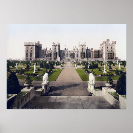 ヴィンテージイングランドウィンザー王室の城 ポスター (正面)