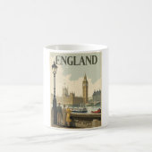 ヴィンテージイングランドトラベルポスター – レトロロンドン コーヒーマグカップ (中央)