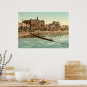 ヴィンテージイングランドブライトンビーチシーサイド ポスター (キッチン)