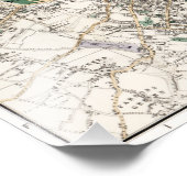 ヴィンテージイングランドポスターの地図 フォトプリント            (角)