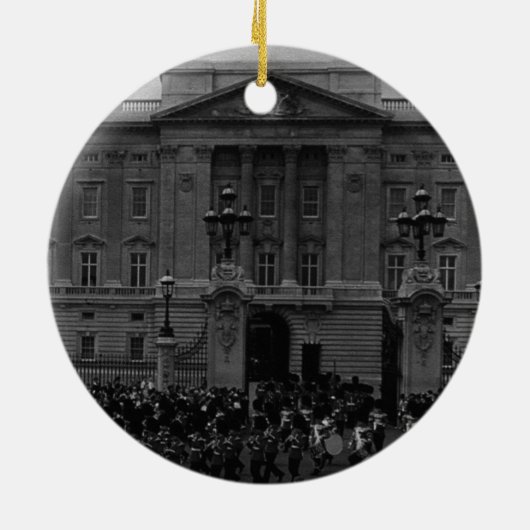 ヴィンテージイングランドロンドンオールドガードバッキンガムパレス セラミックオーナメント (裏面)