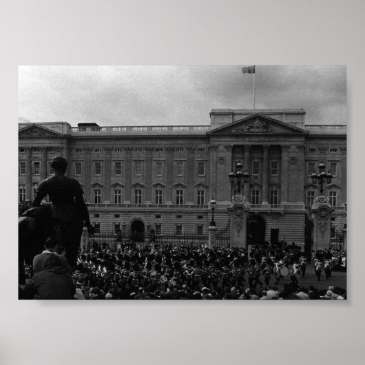 ヴィンテージイングランドロンドンオールドガードバッキンガムパレス ポスター (正面)