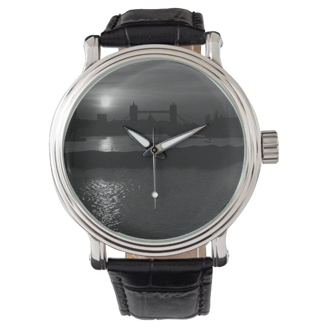 ヴィンテージイングランドロンドンサンセットタワーブリッジ 腕時計 (正面)