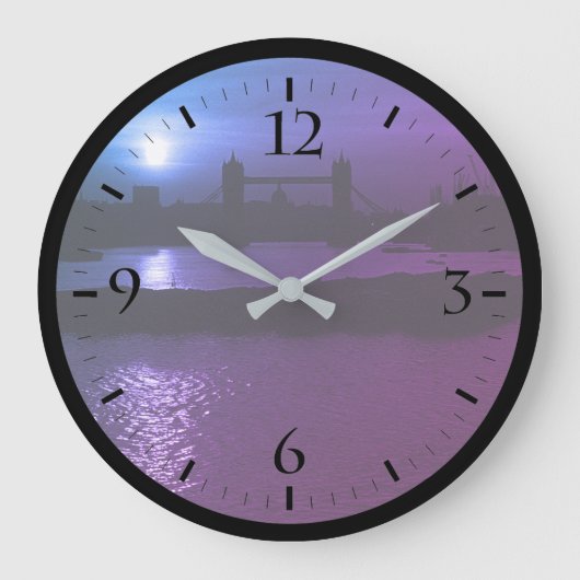 ヴィンテージイングランドロンドンサンセット ラージ壁時計 (正面)