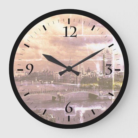 ヴィンテージイングランドロンドンザリバーテムズラージクロック ラージ壁時計 (正面)