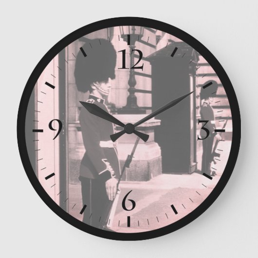 ヴィンテージイングランドロンドンセントリーアットバッキンガム大 ラージ壁時計 (正面)