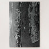 ヴィンテージイングランドロンドンテムズリバースカイラインシティ ジグソーパズル (縦)