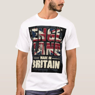 ヴィンテージイングランド国旗タイポグラフィティー Tシャツ