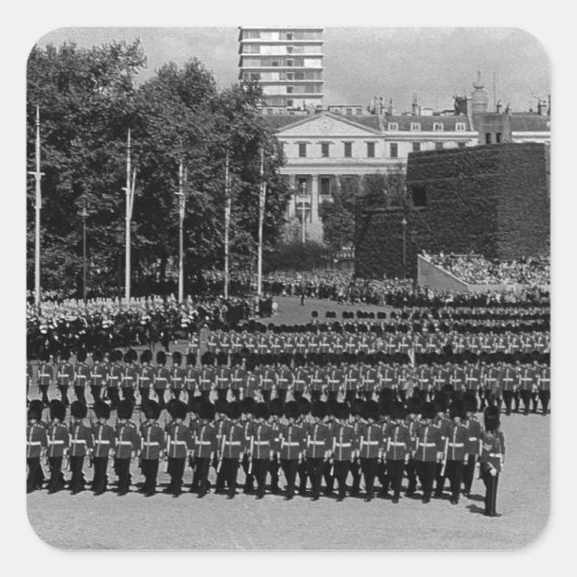 ヴィンテージイングランド警備隊は遅い時間で行進する1970 スクエアシール (正面)