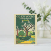ヴィンテージイングランドHertfordshire Oxhey Woods Travel ポストカード (スタンド正面)